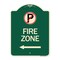 Signmission No Parking Symbol and Left Arrow Heavy-Gauge Aluminum Architectural Sign, 24" x 18", G-1824-24655 A-DES-G-1824-24655 - alternate 1